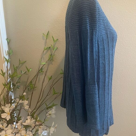 Charter Club Women's Ribbed Trim Crewneck Sweater Size M - Picture 4 of 8